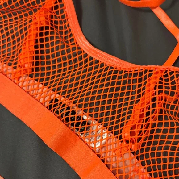 Bright Orange Fishnet Set - Picture 5 of 9